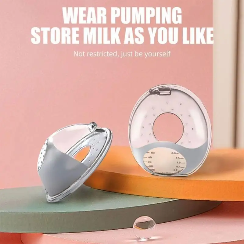 

97BE 2 Pieces Milk Saver Reusable Breast Shells Milk Catcher Wearable Nursing Cup Breastmilk Saver for Collecting Breast Milk