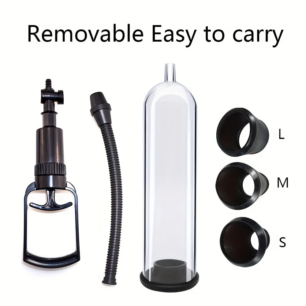  Male Penis Enlargement Vacuum Pump Manual Masturbation Trainer Extender Device for Male ual Enhancement