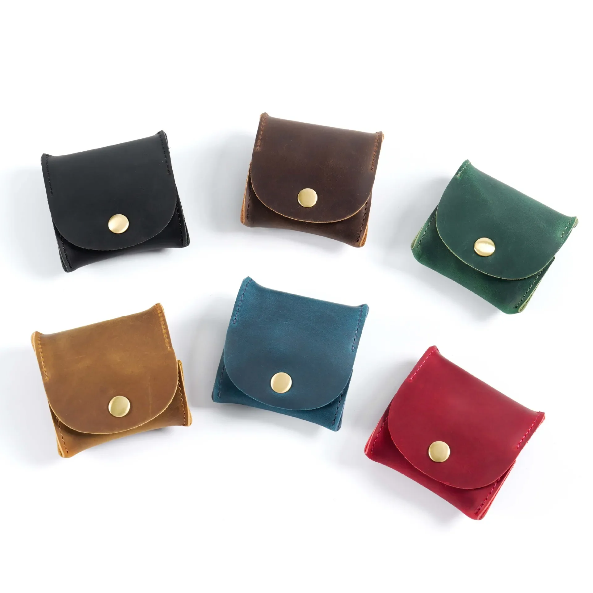 

Мини-кожаный мини-кошелек для монет, креативная винтажная сумка для ключей ручной работы, визитница для хранения монет, коробка для карт для мужчин и женщин