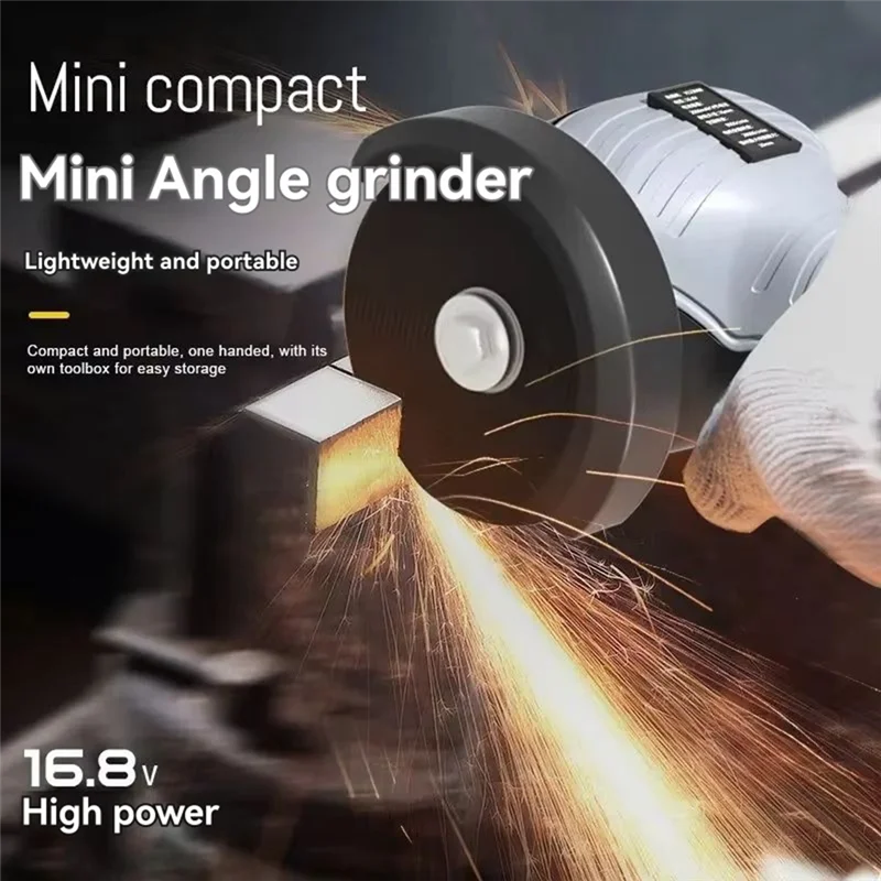 

BAAR-Mini 16.8V Cordless Electric Angle Grinder 6500R/Min Lithium Battery Polishing Grinding Machine Diamond Cutting Power EU Pl