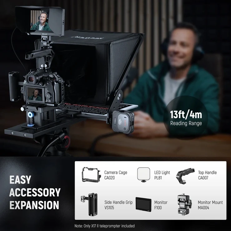 Imagem -03 - Neewer-teleprompter Remoto X12 X14 Pro X17 ii Compatível com Ipad Pro Ipad Air Galaxy Tab Xiaomi Huawei Lenovo