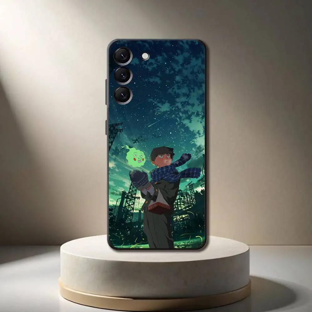 クールな M-Mob Psycho 100 電話ケース、サムスンギャラクシー A 73、72、51、53、52、71、22、5G、ノート、J7、8、9 ソフトブラックカバー用