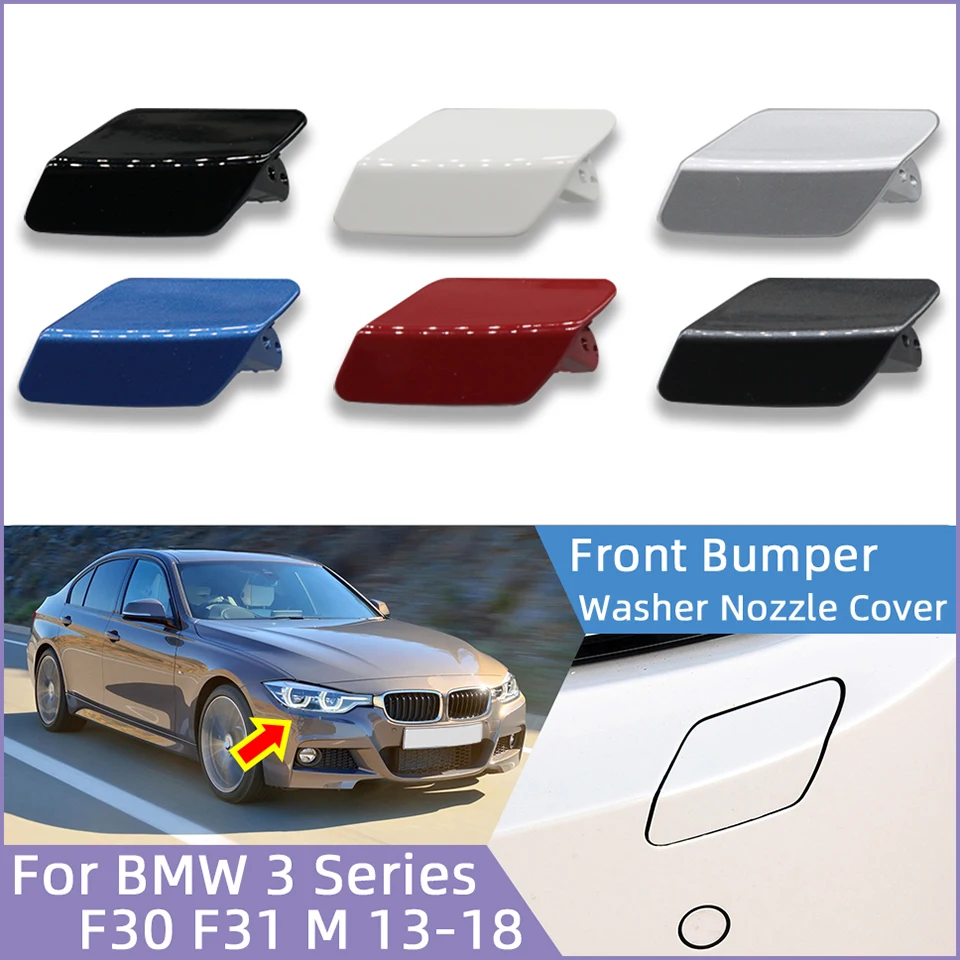 Image of Frontstoßstange Scheinwerfer Reiniger Düse Abdeckkappe für BMW 3er F30 F31 M-Sport 2013–2018 lackiert 51118056613 51118056614