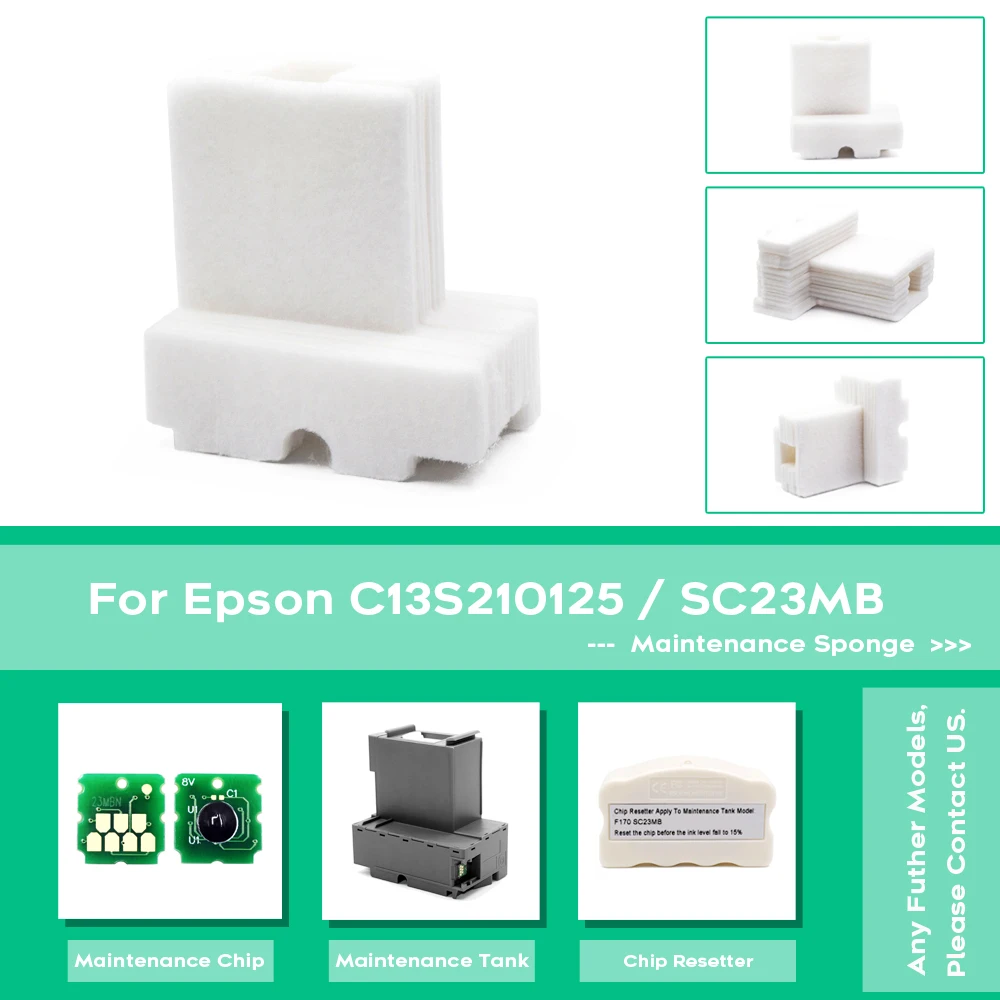 1set F170 F100 S2101 Ink Maintenance Box Sponge For Epson SC F-170 F160 F150 F130 F100 S2101 SC23MB Printer