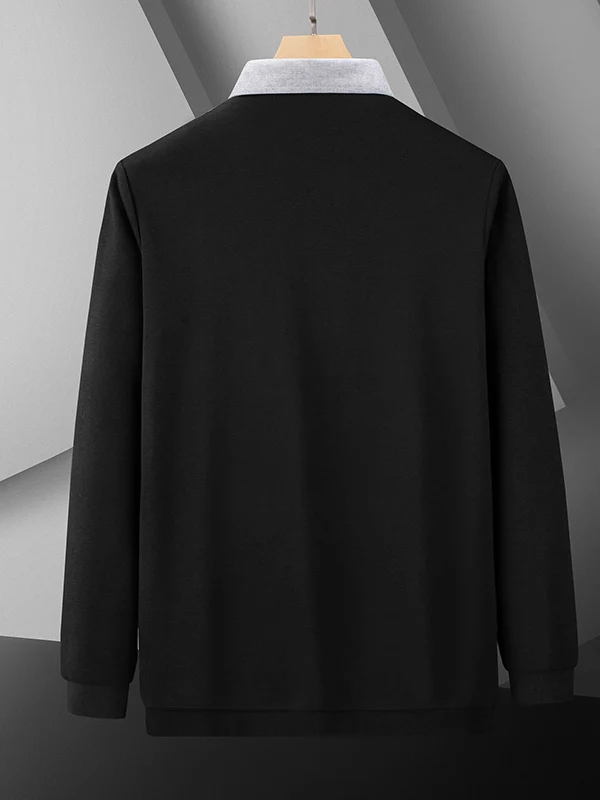 plus Size Men's Open Cardigan Casual irt Collar Sweatirt Busin Casual Top Large Code Removed Faionable Cotton Polyes...