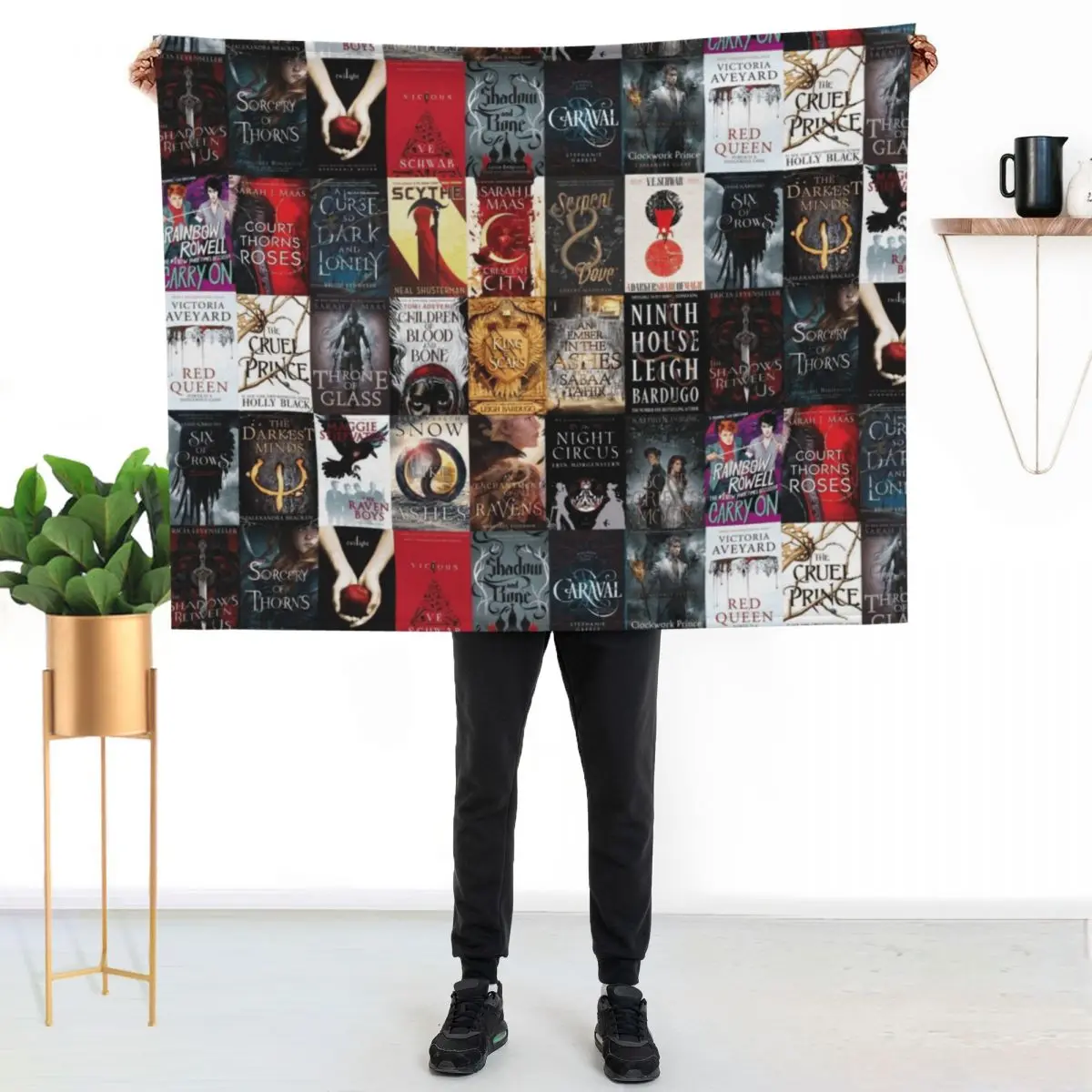 YA young adult fantasy books blanket custom version 2 Throw Blanket Fluffy Cozy Throw Blanket for Home Decor