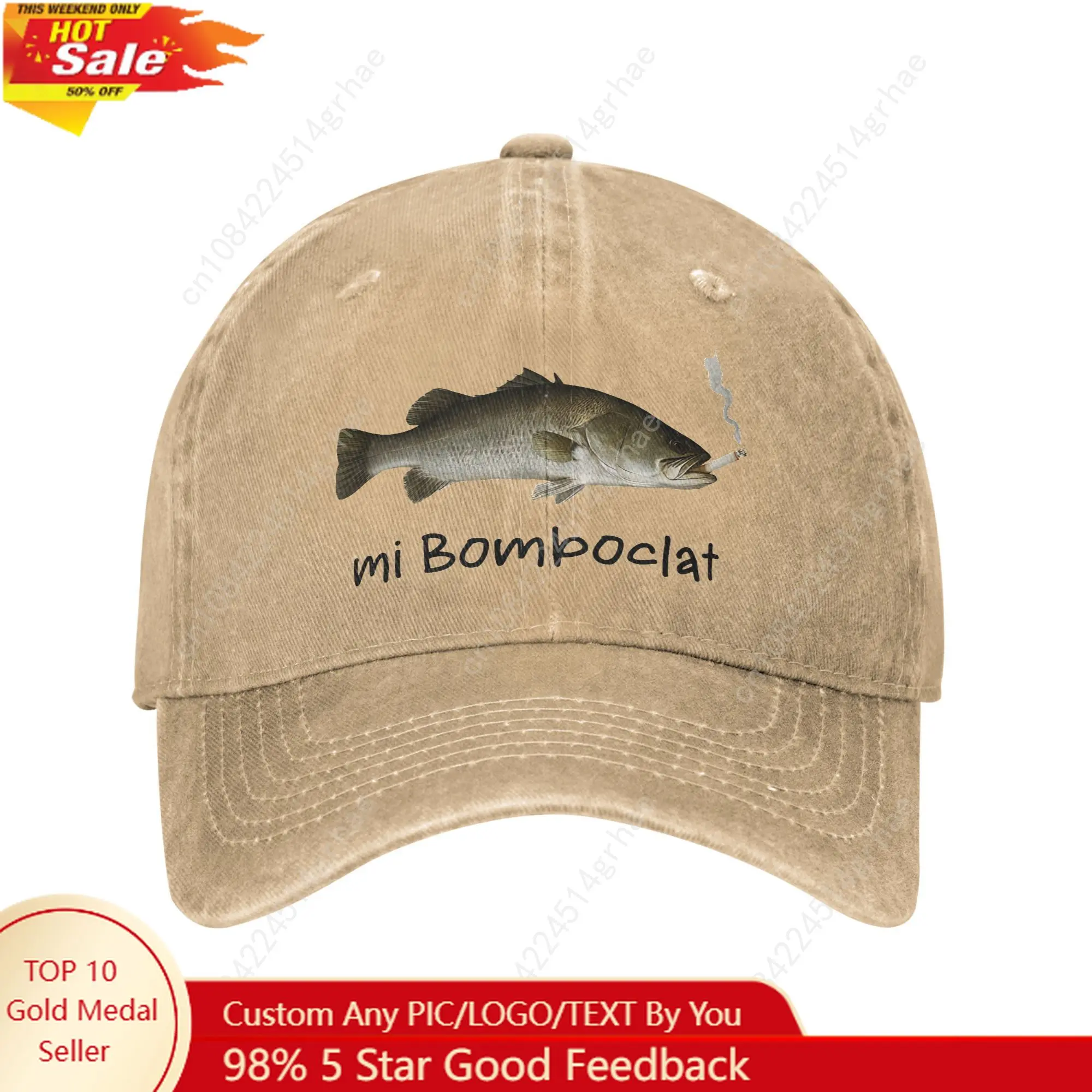 

Funny Bomboclat Fish Meme Trucker Hat Outfits For Men Women Baseball Cap Retro Headwear Snapback Caps Adjustable