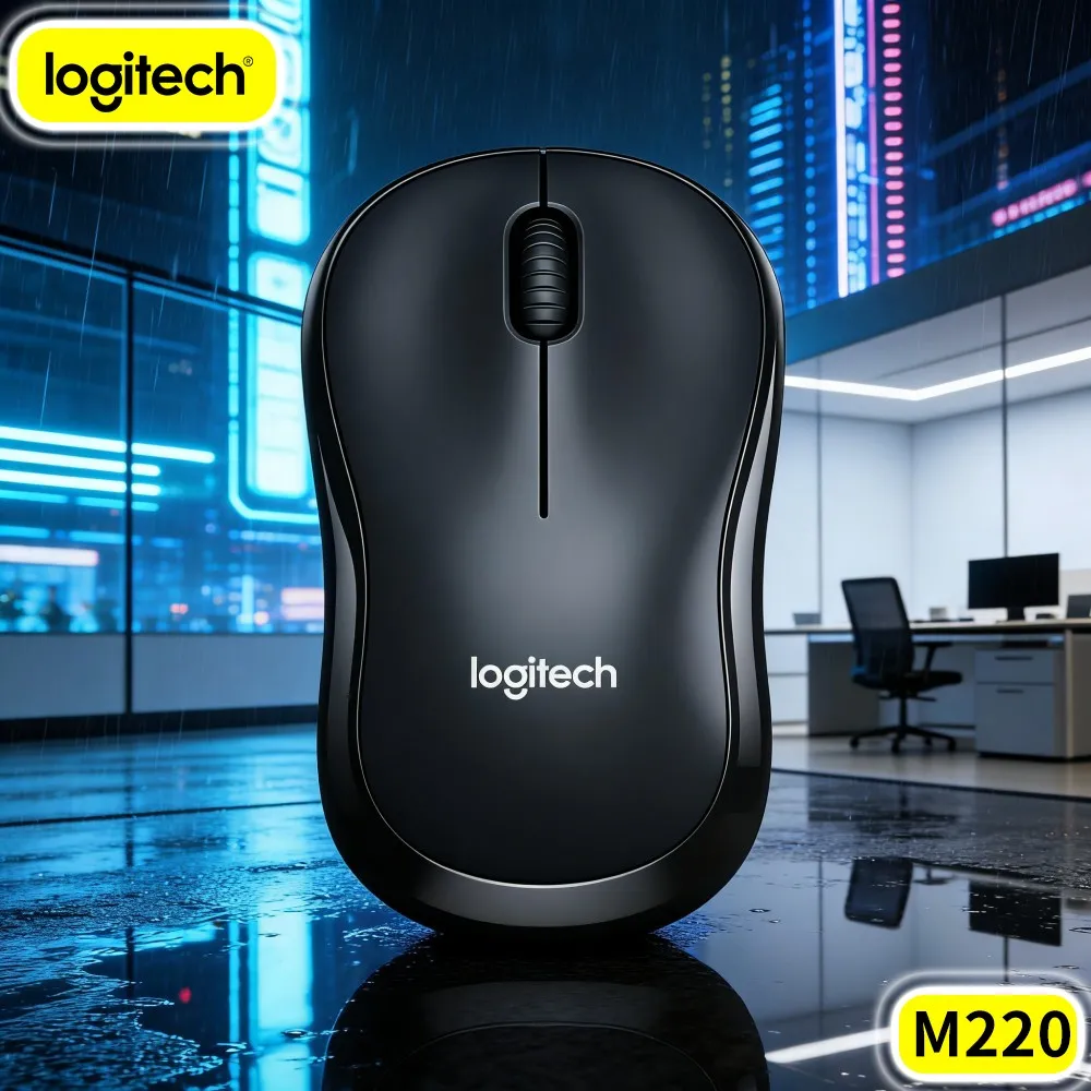 Logitech M220 2.4G Wireless Quiet‑Click Mouse 1000DPI Precise Sensor Compact Size For Windows Mac Office Desktop Laptop PC