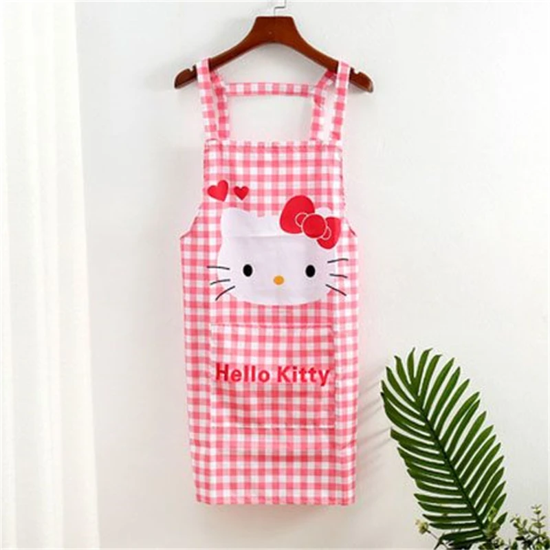 Kawaii Sanrio HelloKitty Apron MyMelody Cinnamoroll Anime Adult Home Kitchen Anti Oil Anti Fouling Sleeveless Girl Cooking Apron