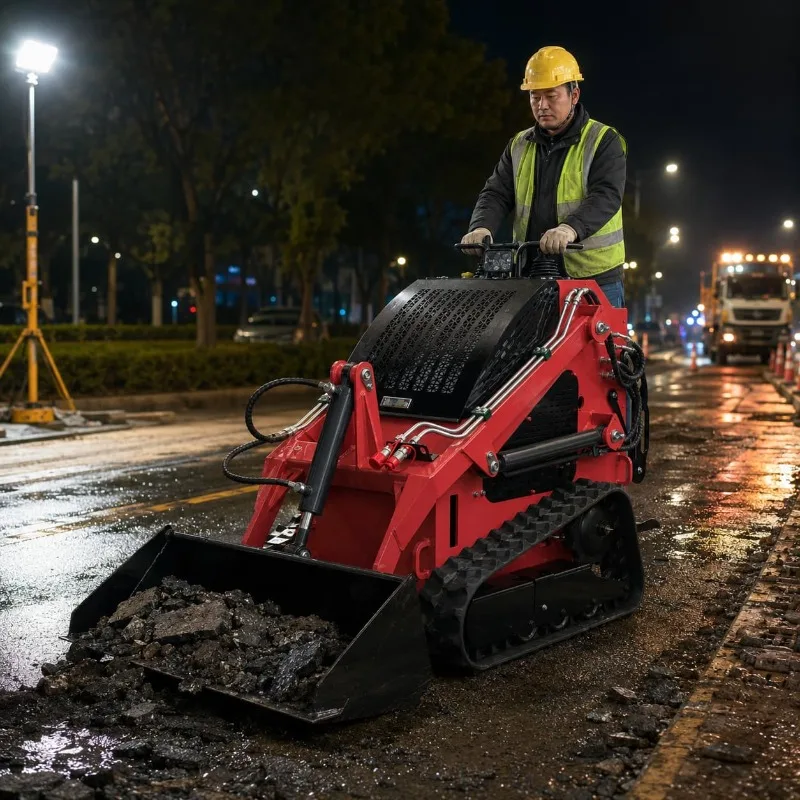 Euro 5 Compact Size Body Euro5 300kg Micro Skid Steer Loader Thick Steel Body Customized Nursery Soil Transport