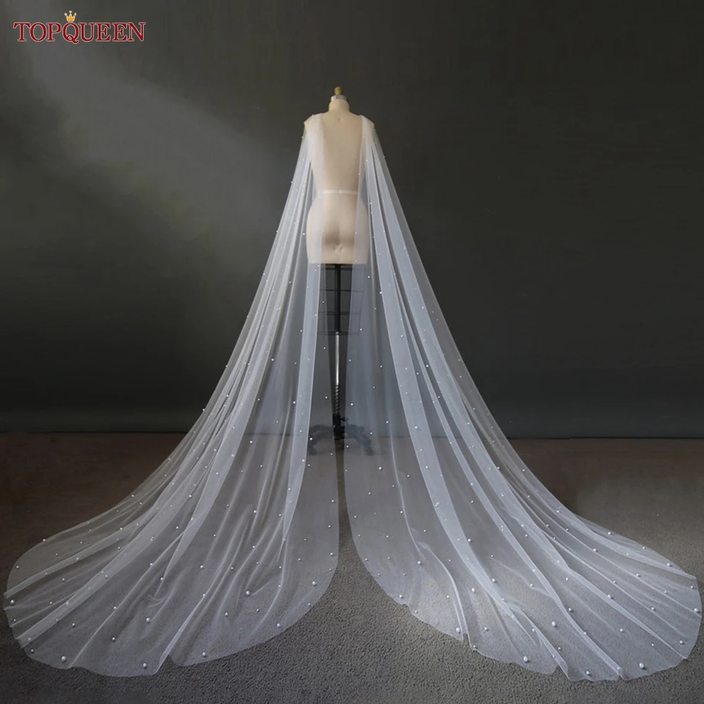 

TOPQUEEN VG52-YP Женская длинная накидка-шаль с отстегивающимися фатиновыми крыльями для вечеринок, вечерних мероприятий, аксессуар для плеч, свадебная накидка