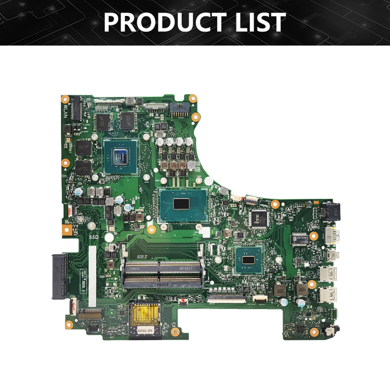 GL753V Mainboard For ASUS ROG GL753VD GL753VE FX753V ZX753V GL753 Laptop Motherboard i5 i7 7th Gen GTX1050 GTX1050Ti Systemboard