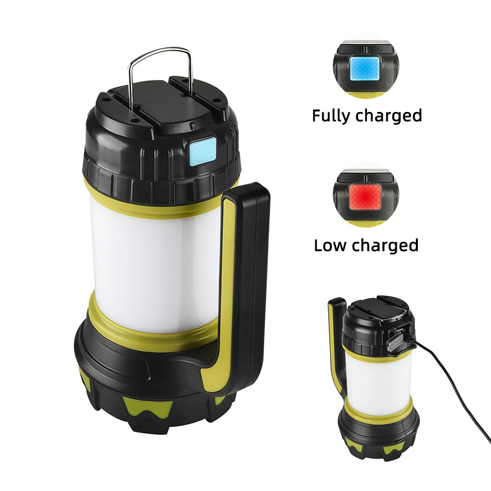 Camping Lantern Outdoor LED Flashlight USB Rechargeable 8000 Lumens Portable Multifunction 4 Modes LED Flash Light Camping Lamp