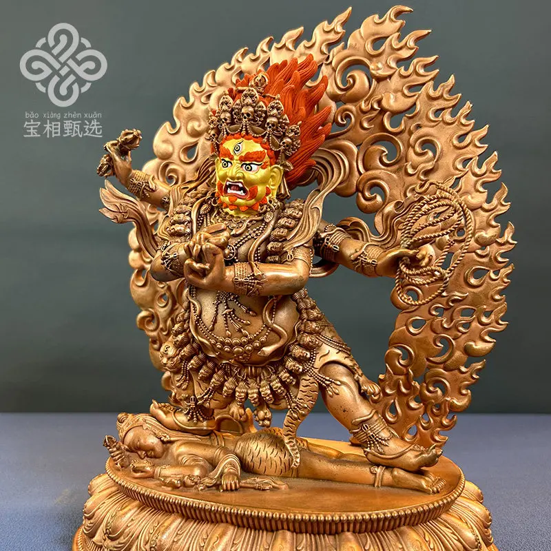 Four-armed diamond hand pure copper gilt Buddha statue purple copper treasure selection s2 Tibetan tantra Buddhist hall