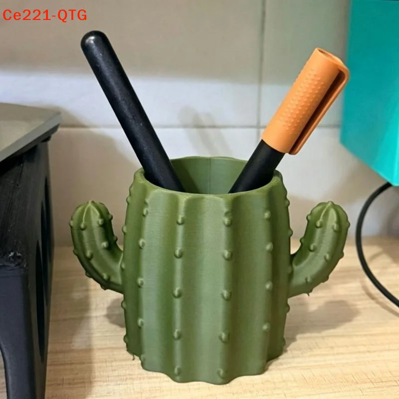 Hot 1pc Creative Multifunctional Fashionable Cute Cactus Pen Holder For Students And Offices