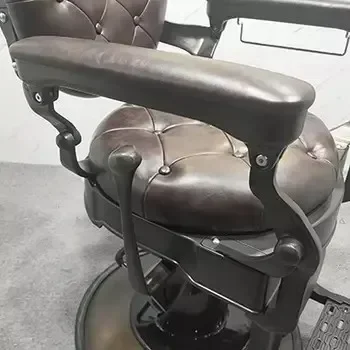 Professional vintage reclining hair cut hairdressing salon barber chair for men hair stylist