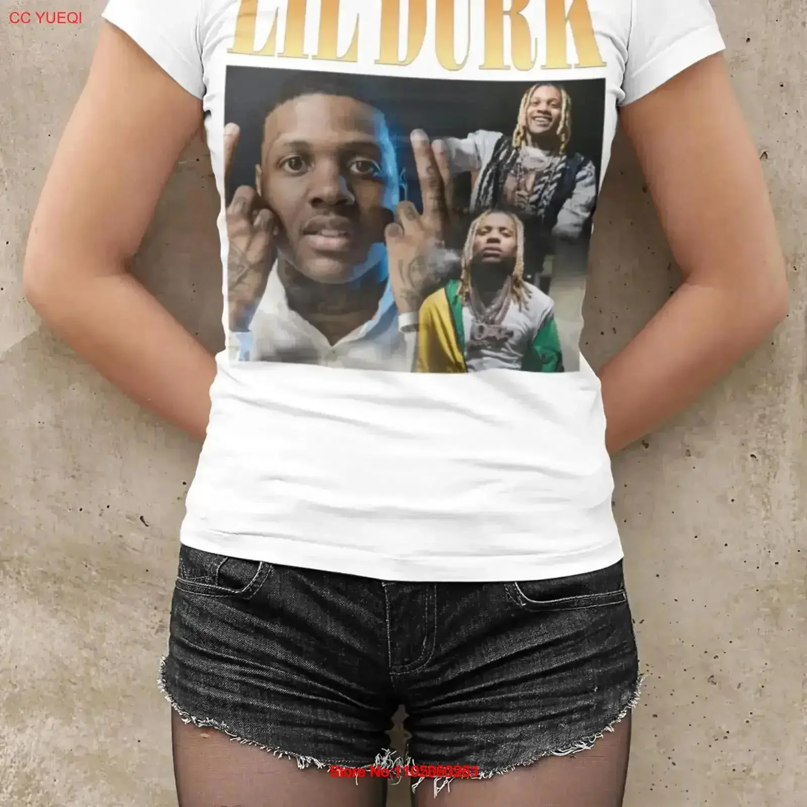 

LIL DURK США рэпер фанат концерт хлопковая женская футболка облегающая винтажная стираная модная стильная повседневная растянутая мягкая мужская футболка