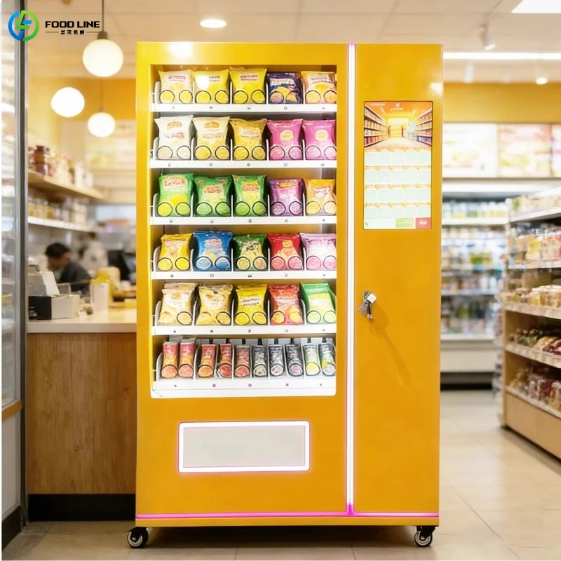 Coin Operated Cash Credit Card Candy Vending Machine Small Vending Machine Touch Screen FL Customized