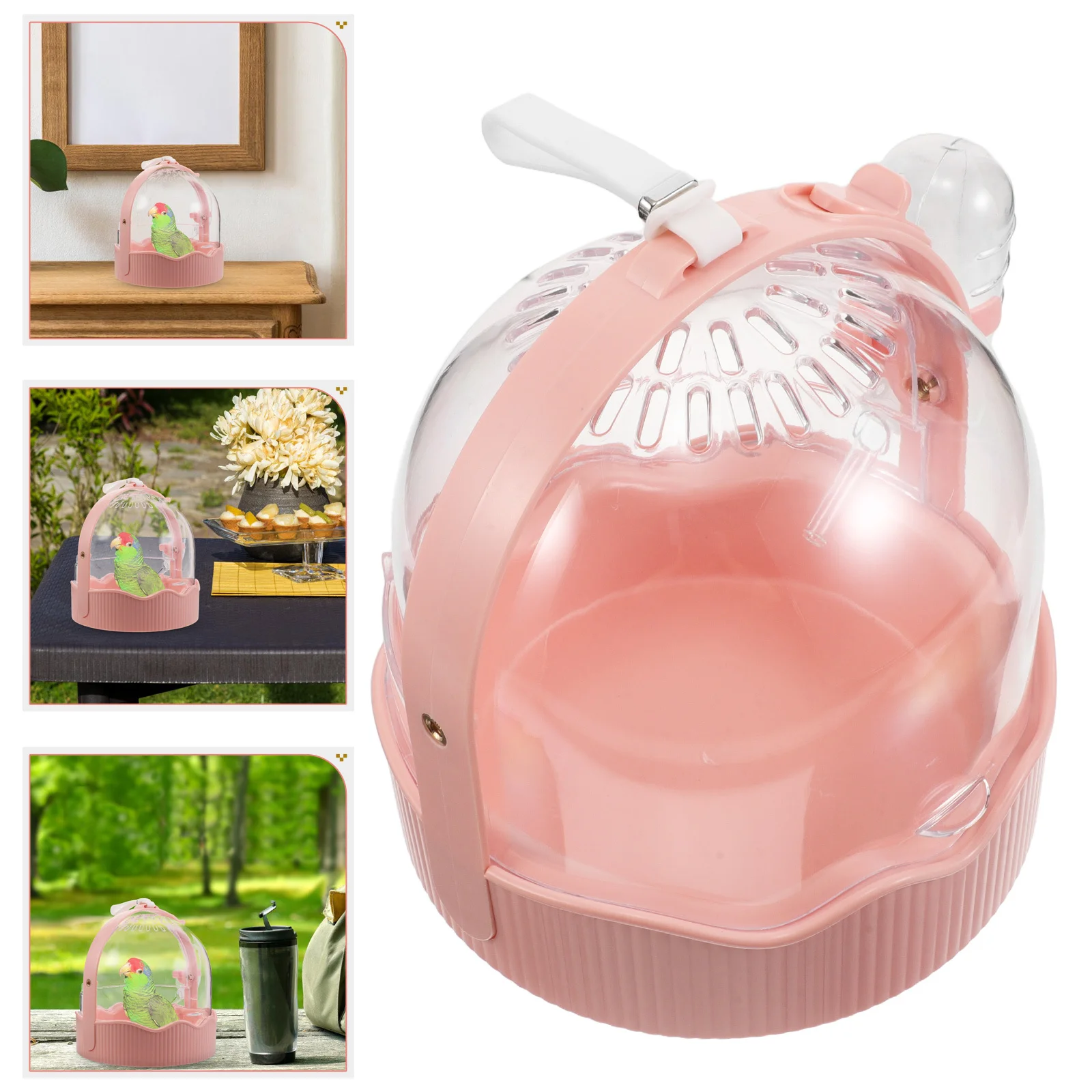 

Portable Parrot Travel Cage Lightweight Breathable Outdoor Birdcage For Small To Medium Birds With Kettle Carrier Pet