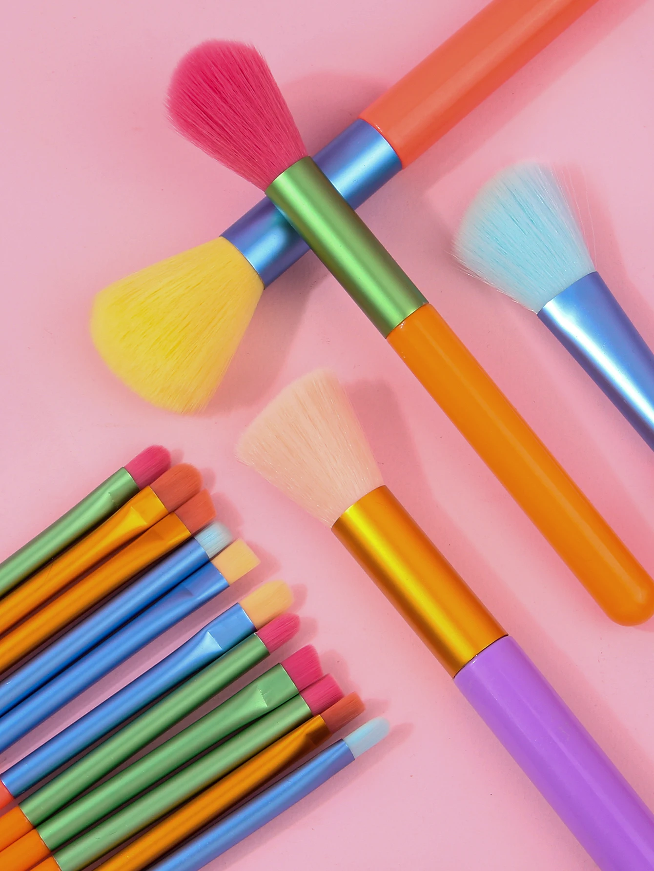15PCS/Set Orange Holiday makeup brush Set Loose Powder Eye Shadow Concealer Highlight Brush Super Soft Beauty Tools With bucket
