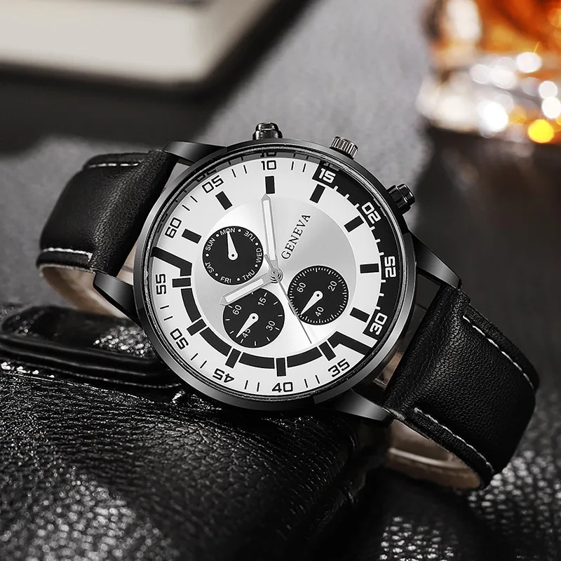 

2024 Men Watch Fashion Top Luxury Sport Men's Wristwatch Waterproof Luminous Leather Date Quartz Watches Man clock