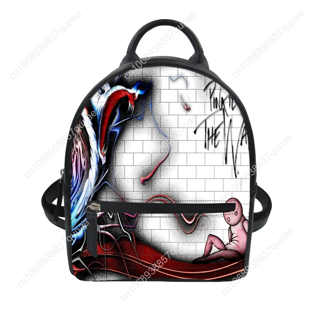 We'Re Pink Just Two Lost Souls The Wall Backpack Purse Women Schoolbags Double Shoulder Bag Mini Daypack Leather Travel Bag