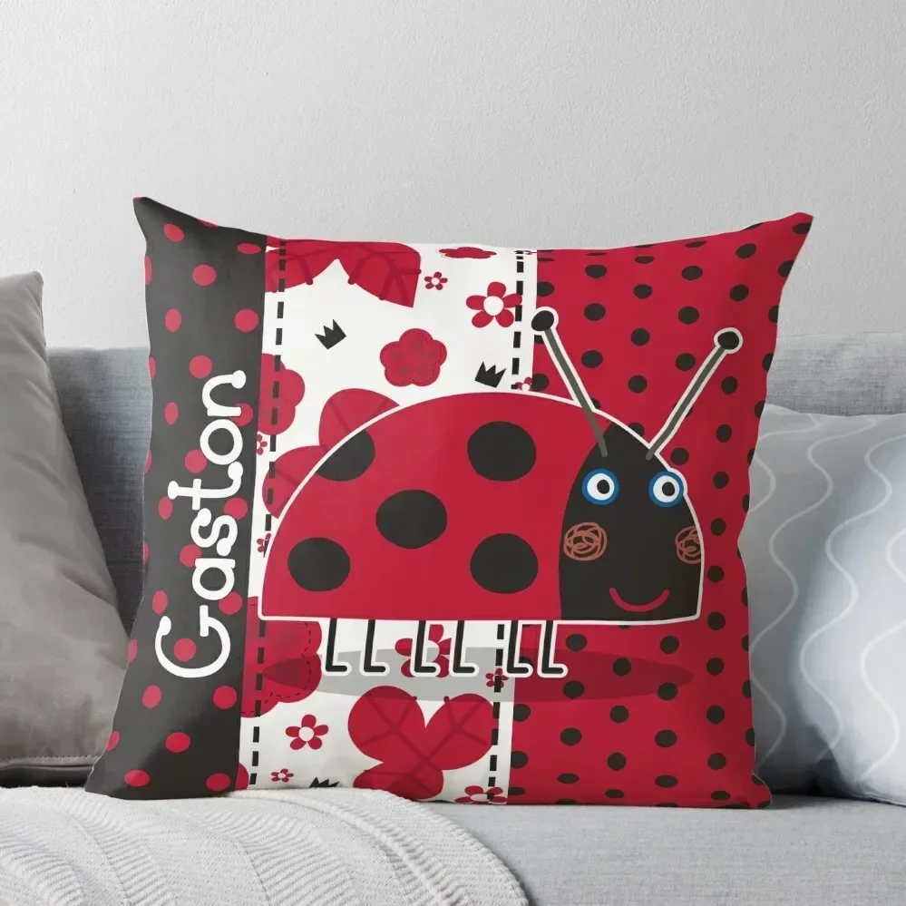 Gaston the Ladybird Throw Pillow Christmas Pillow Custom Cushion christmas supplies pillow