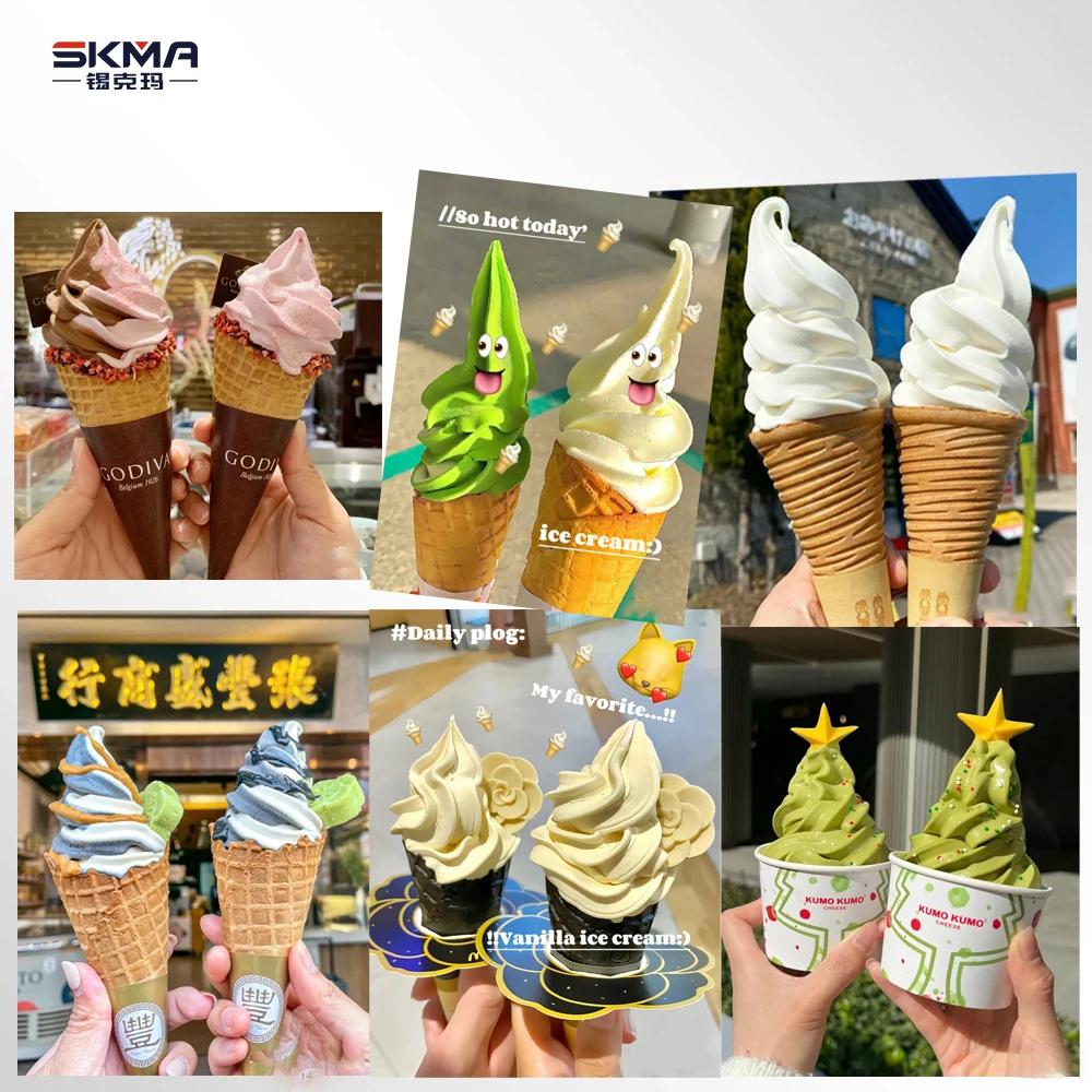 High Production Three Flavor Ice Cream Maker Commerical Intelligent Automatic Easy To Operate Soft Serve Ice Cream Maker Machine