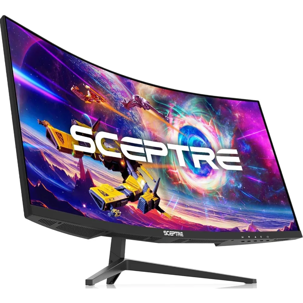 30-inch Curved Gaming Monitor 21:9 2560x1080 Ultra Wide/ Slim HDMI DisplayPort up to 200Hz Build-in Speakers, Metal Black