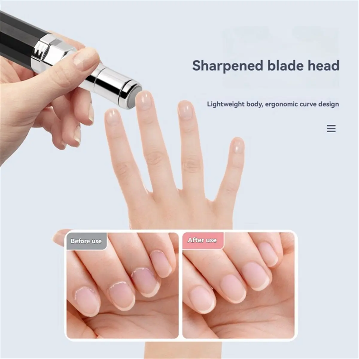 [N84R] 5-in-1 Electric Lipstick Shaver Rechargeable Home Eyebrow Trimmer Underarm & Nose Hair Trimmer File & Buffing Tool