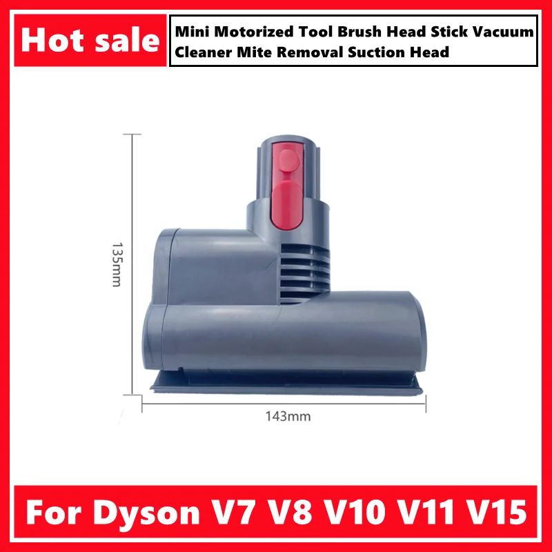 Mini Motorized Tool Brush Head For Dyson V7 V8 V10 V11 Stick Vacuum Cleaner Mite Removal Suction Head Replace Parts Accessories