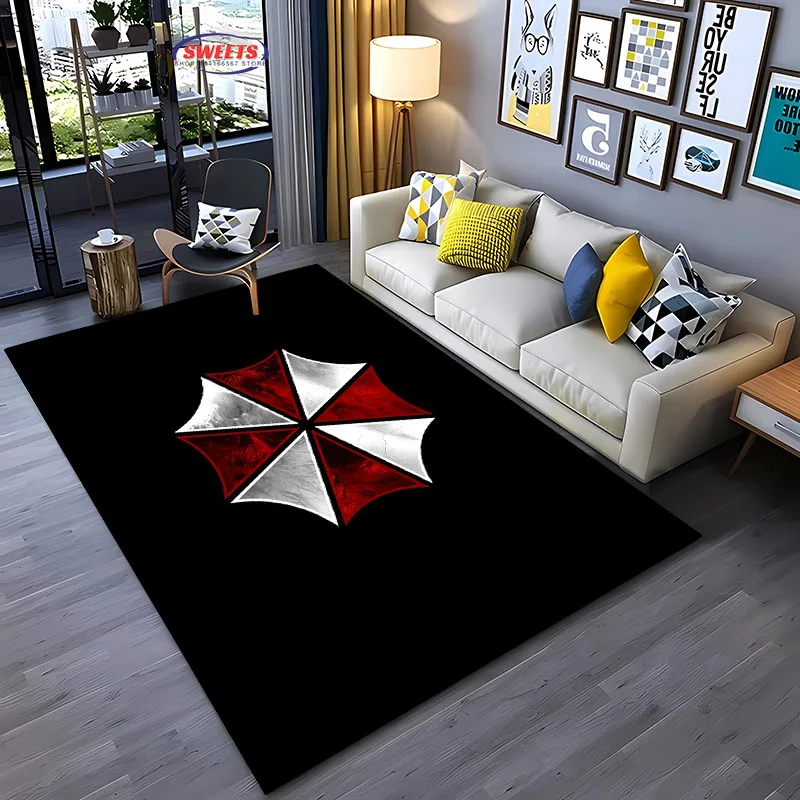 HD R-Resident Evil Games Home Area Rug Non-Slip Floor Tapete for Kid's Decor Carpet for Living Room Bed Playrooms  Alfombra Mat