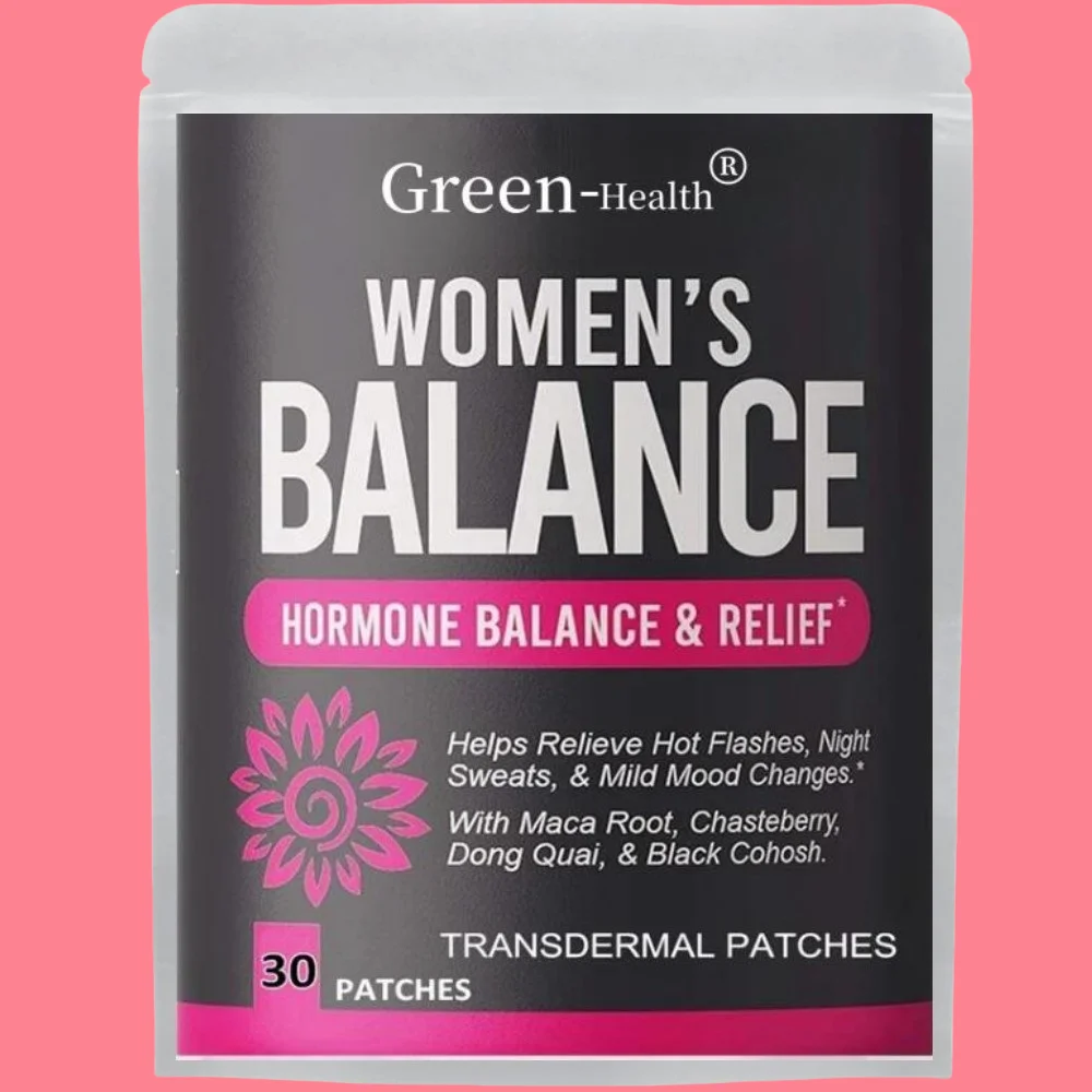 Hormone Balance Transdermal Patches for Women Menopause Relief, Hormonal Support - 30 Patches One Month Supply