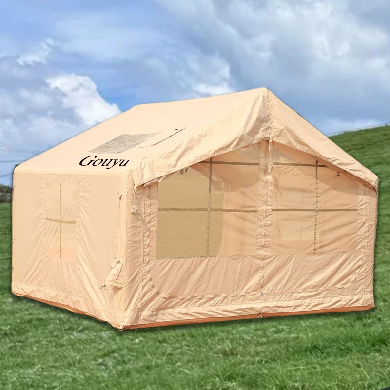 Inflatable Tent Camping Portable Folding Outdoor Camping Overnight Equipment Complete Set Thickened and Thickened