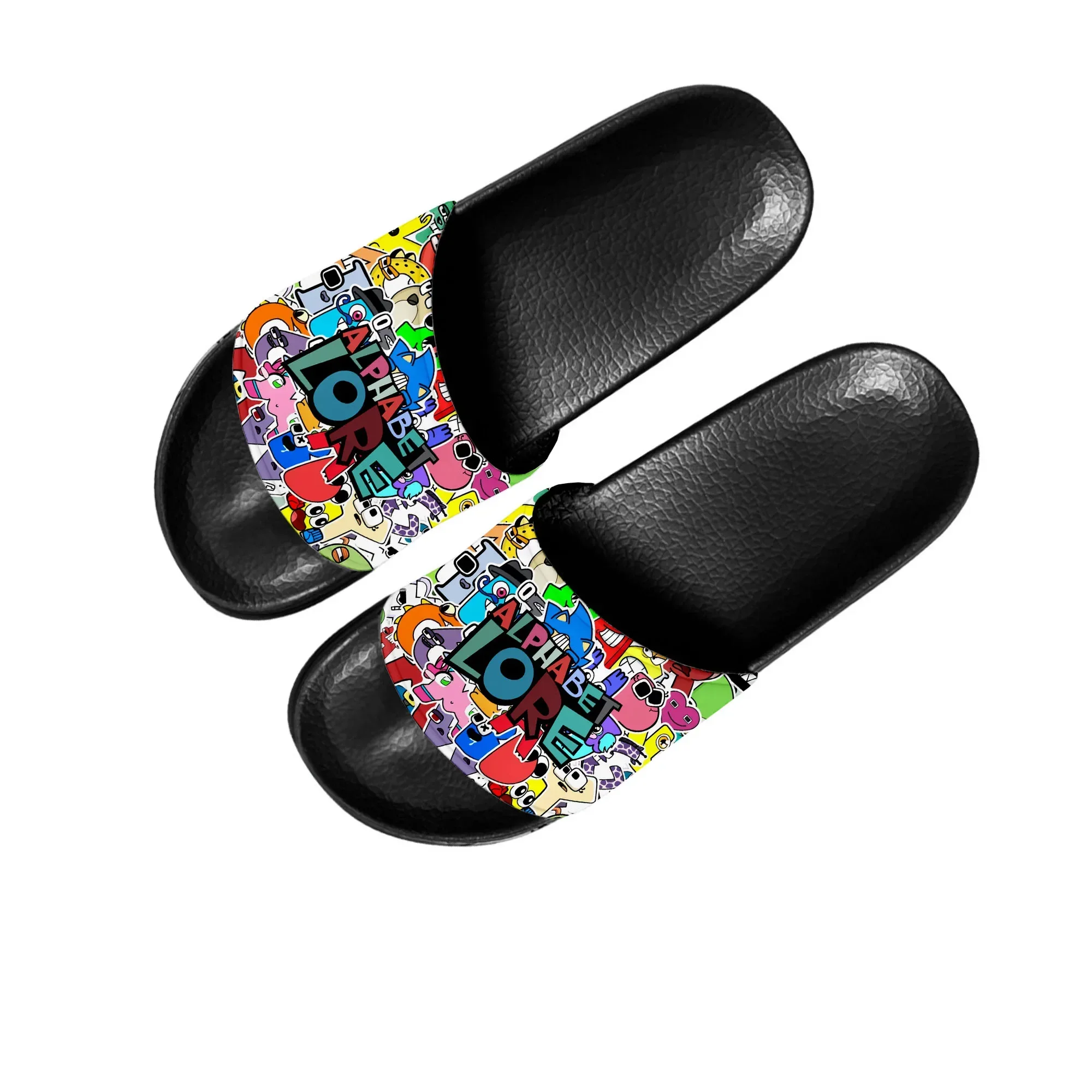 Alphabet Lore Slippers Home Water Shoes Men Women Teenagers Children Bathroom Beach Pool Sandals Custom Made Summer Slipper