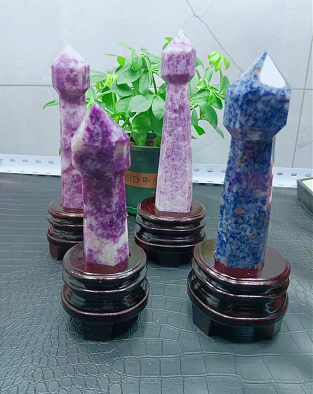 

Clear Lemuria Seed Quartz Natural Crystal, Irregular Rough Bottom Energy Polishing Wand Treatment, +++ Send Base