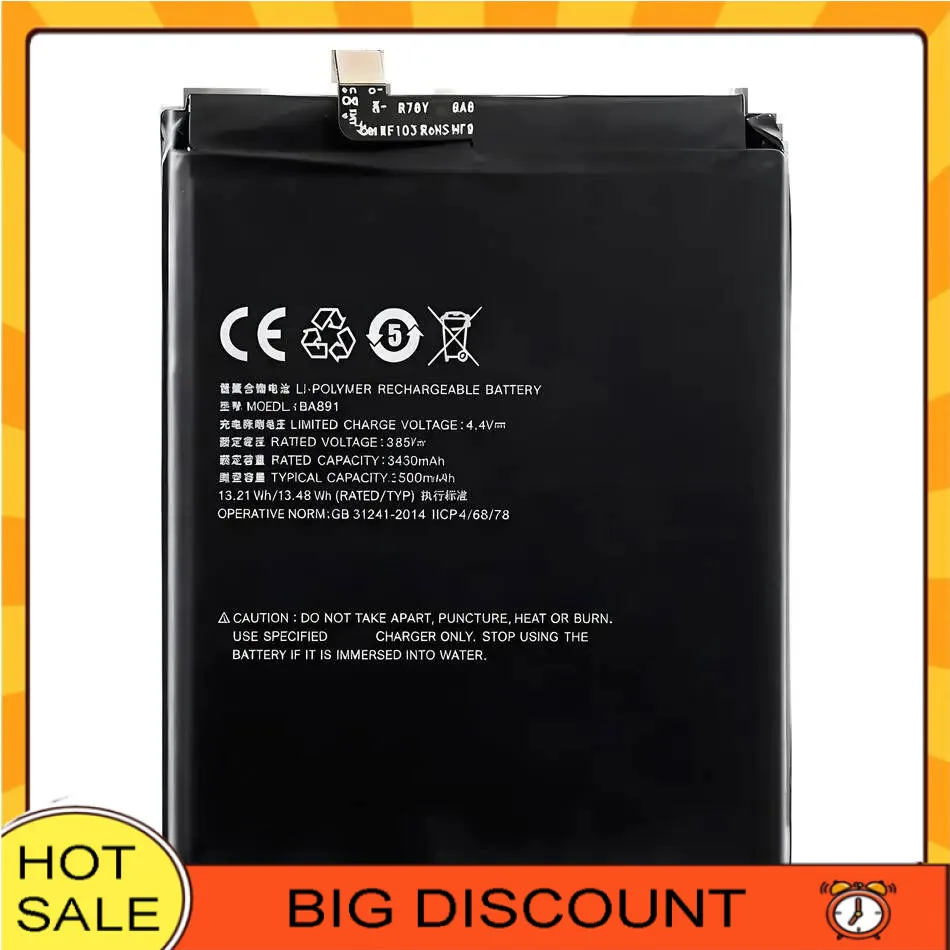 

High-Capacity 3060Mah For Meizu Meilan 15 Plus 15+ M891Q M891H Mobile Phone Battery BA891