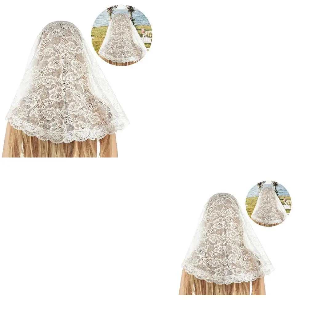 

652F фата невесты изысканный цветок кружево мантилья короткая девичник фата невесты вечерние платок на голову