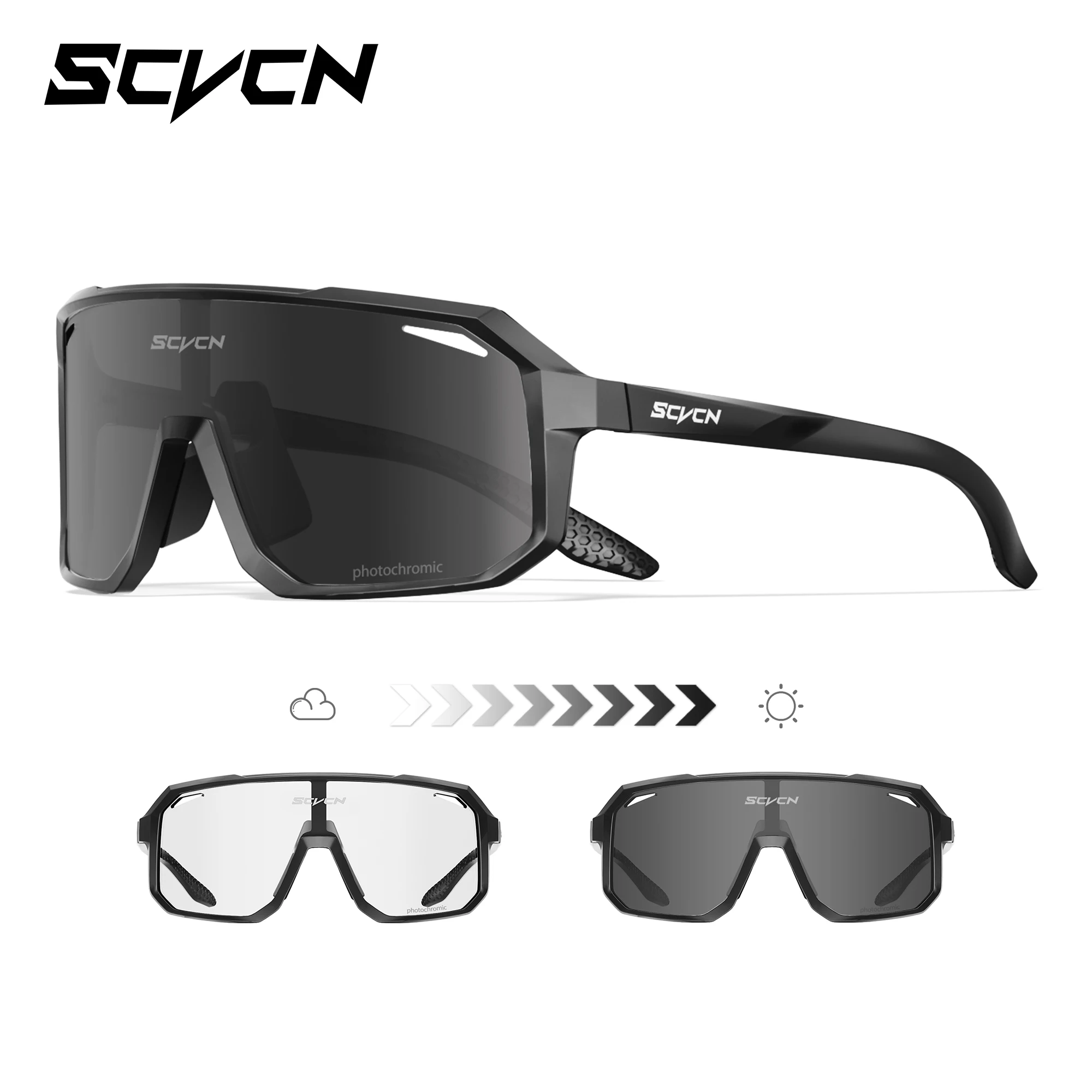 SCVCN Hot Mannen Fietsbril Fiets Zonnebril UV400 Brillen Buitensporten MTB Bril Fiets Vrouwen Rijden Wandelen Zonnebril