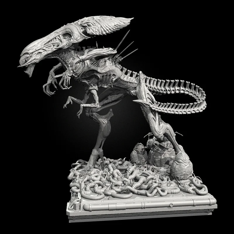 

60mm 80mm 100mm Mother Of Aliens Resin Model Figure Gk Micro Miniature 3d Printed White Model Toy Unassembled And Unpainted Kit
