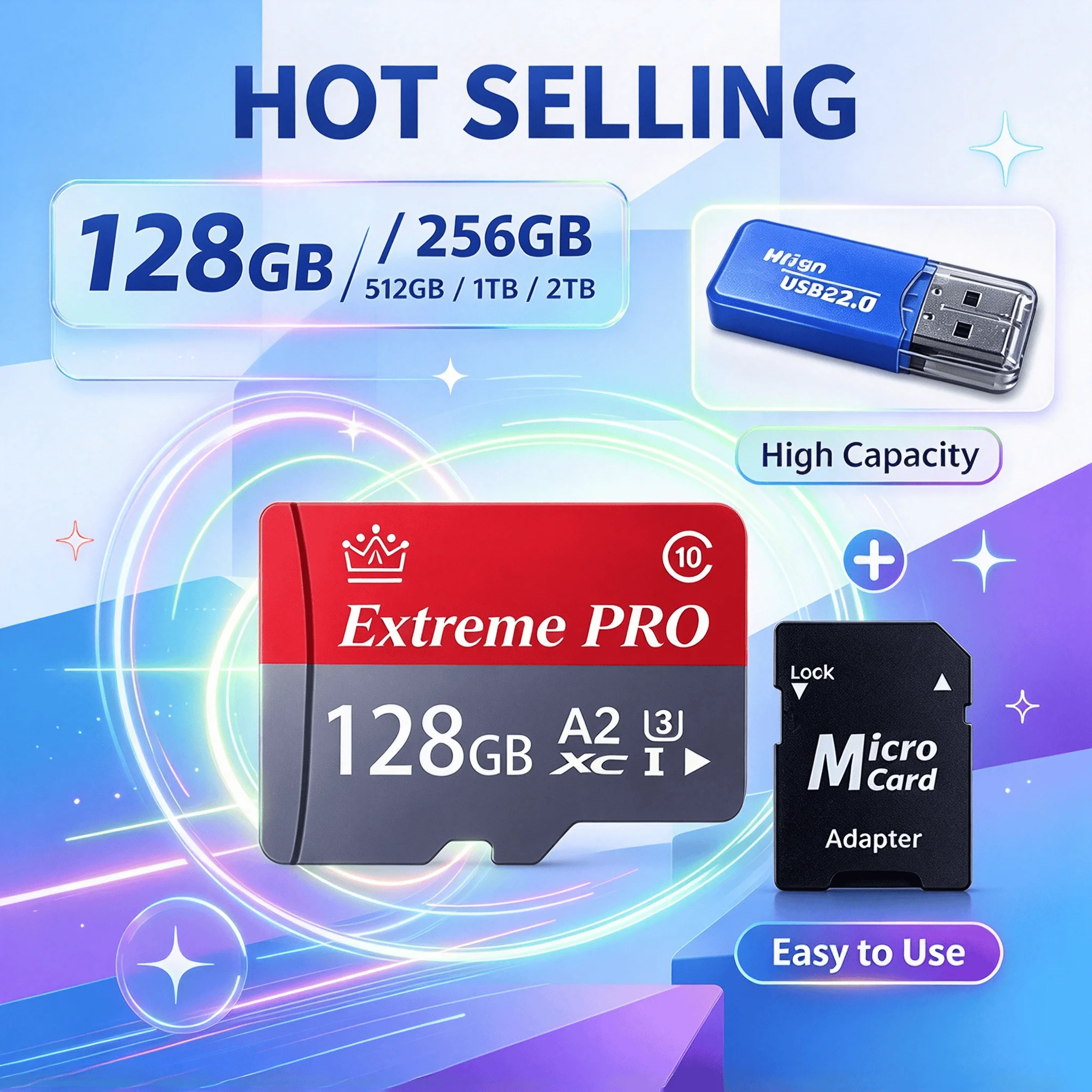 Fast Read Write Reliable Security Camera 128GB 256GB Micro TF SD Card Class 10 Pro Max Unit Plus Speed Xtreme System