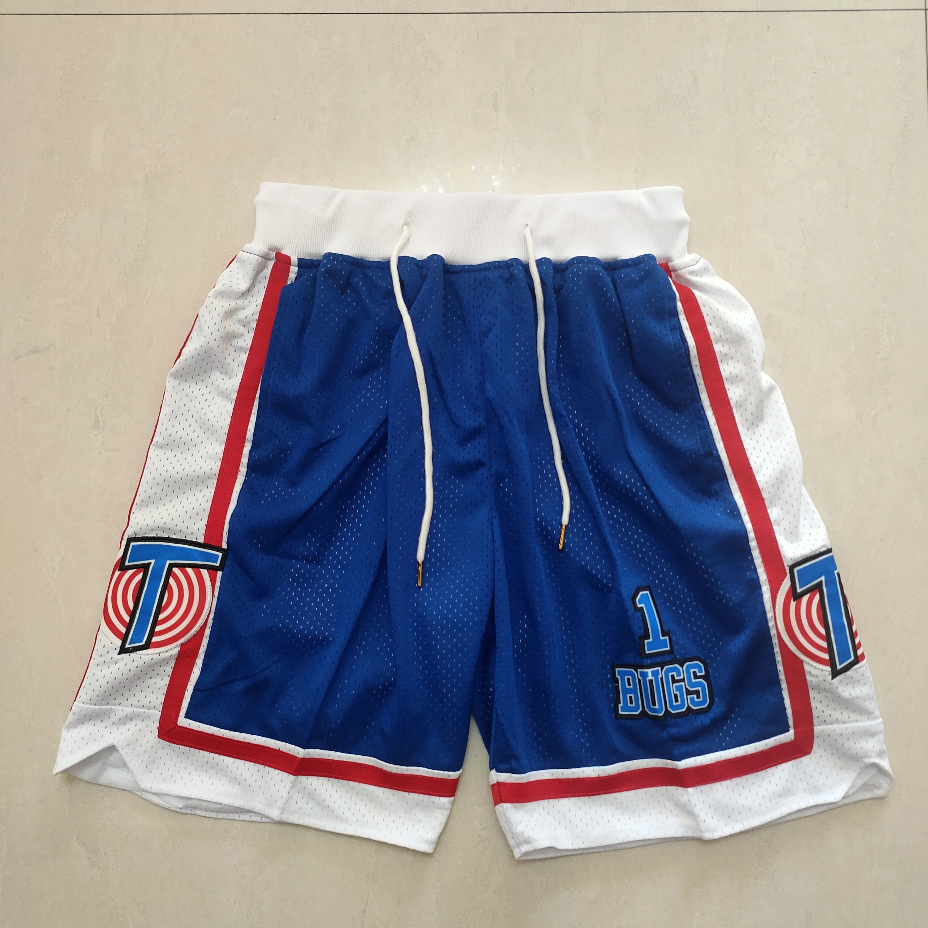 Space Jam Tune Squad Basketball Shorts White Blue and Black Halloween Party and Christmas Gifts Shorts