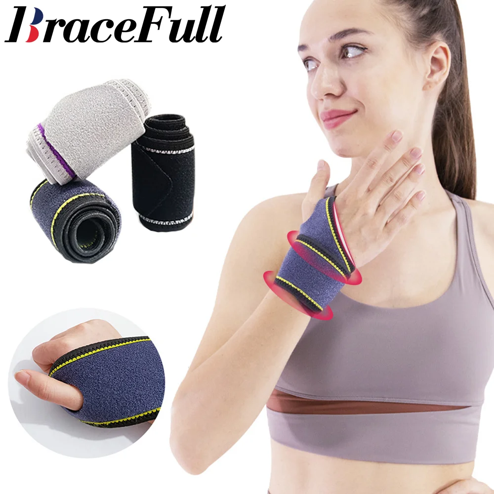 1Pcs Wrist Compression Strap Brace Sport Support for Fitness Weightlifting Tendonitis Carpal Tunnel Arthritis Pain Relief Wraps