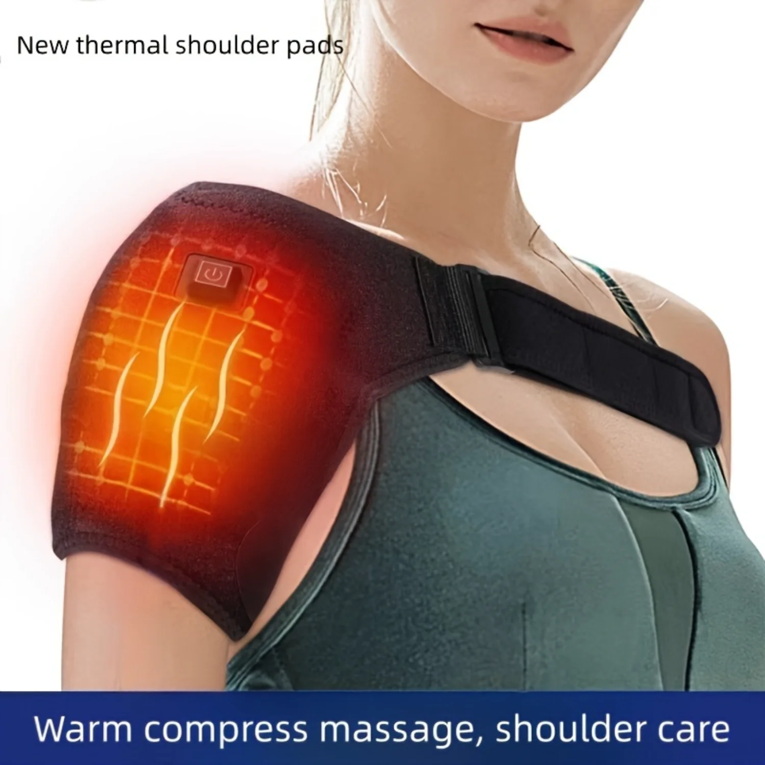 

USB Heating Shoulder Warmer for Men and Women - Hot Compress Shoulder and Neck Massager, Anti-Cold Therapy Device