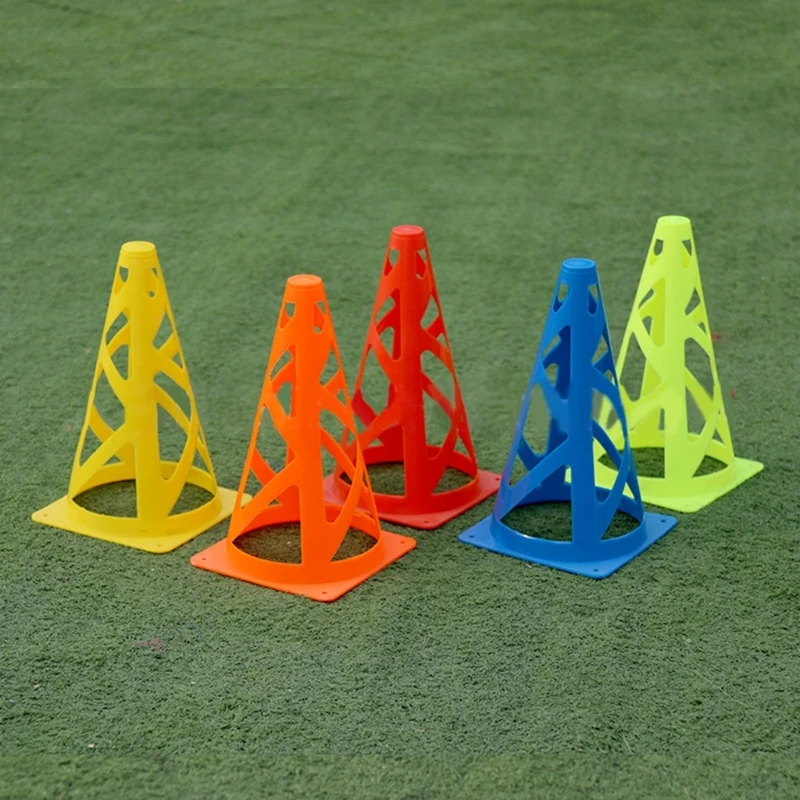 10 Pack Sports Training Cones 23cm Football Marker Cones Set for Skate, Soccer, Basketball, Indoor Outdoor Game