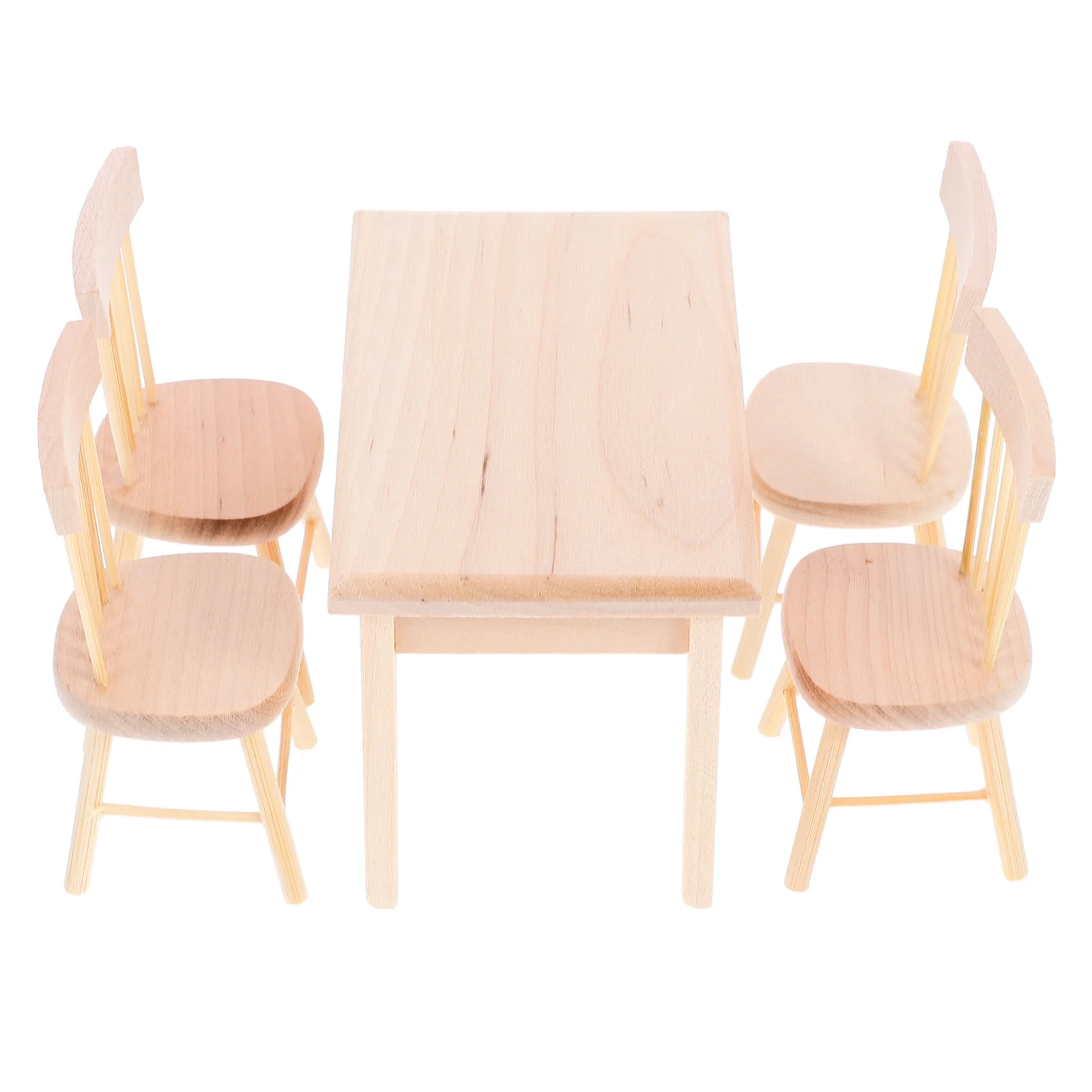 Dining Table Retro Furniture Child Toy Dollhouse Kitchen Wooden Miniature Ornament Small
