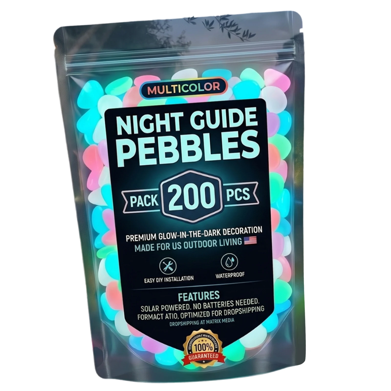 Fish Aquarium Guide - 200/400/600pcs Glow In The Dark Garden