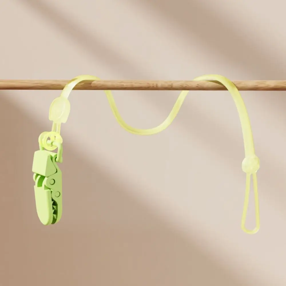 

Anti-drop Chain Pacifier Holder Clips Cartoon Bear Nipple Accessory Baby Pacifier Chain Pure Color Silicone