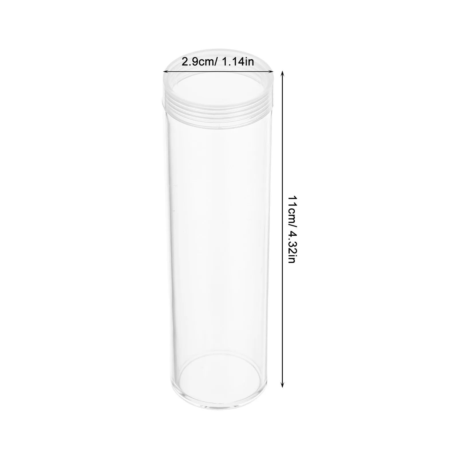 8Pcs Transparent Coin Holder Tubes Plastic Quarter Storage Containers Protection Supplies for Collectors Coin Holder