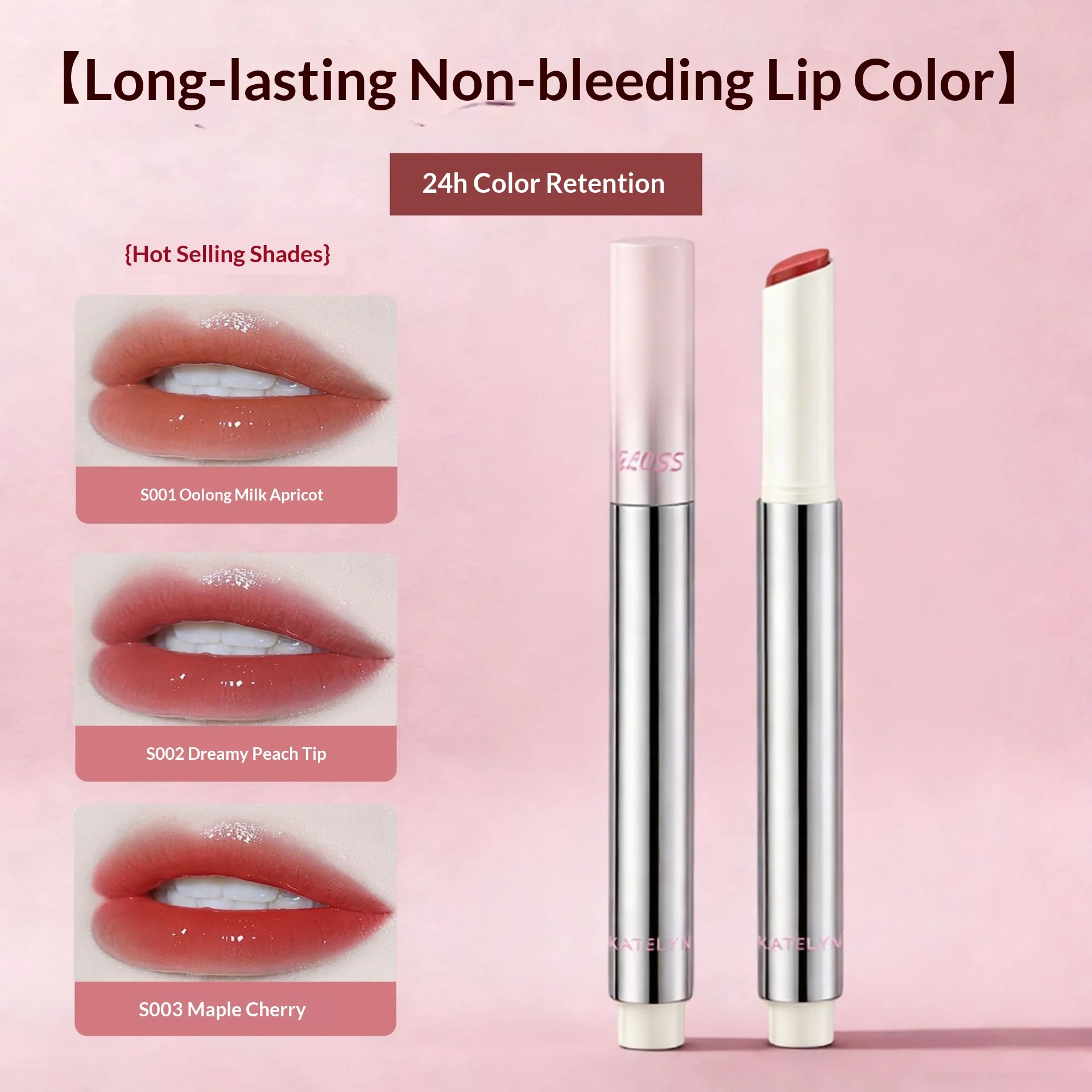 3 Colors Lip Gloss Long Lasting Moisturizing Shiny Lipstick for Women Girls Cosmetic Makeup